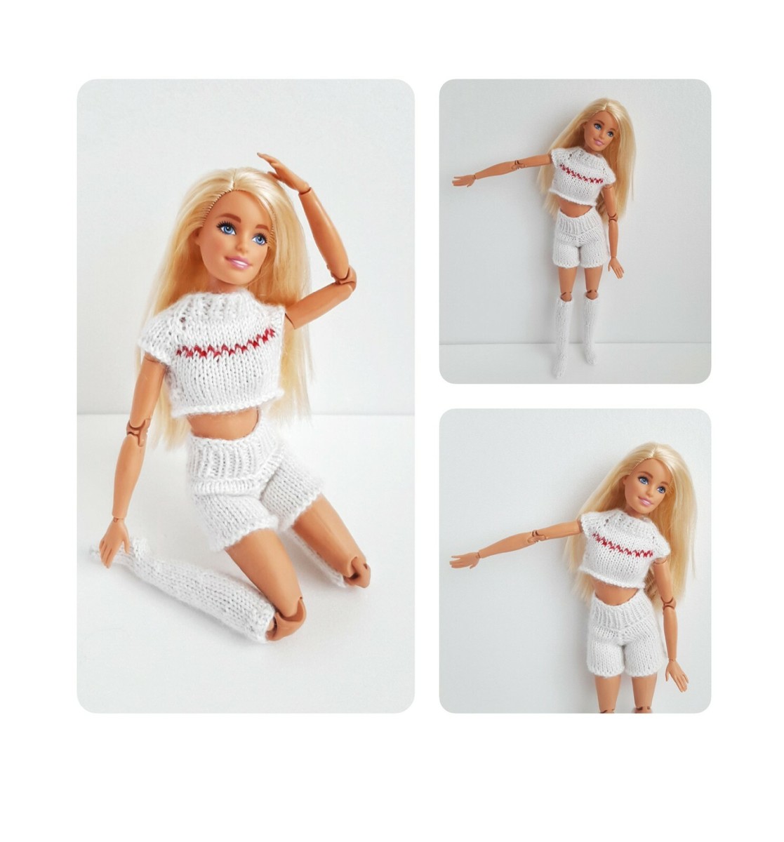 Barbie outfit. Barbie white clothes. Barbie top, barbie