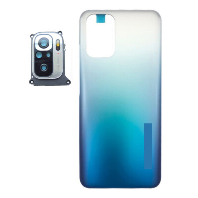 OEM Back Battery Cover+Camera Lens For Xiaomi Redmi Note 10 4G/ Note 10S Blue