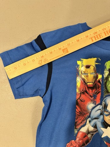 Marvel Kids Avengers Blue Size Large(7) Captain America Hulk Iron Man NWT Tshirt - Picture 10 of 10