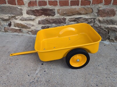 Ertl John Deere Pedal tractor Trailer Cart Wagon Industrial Yellow