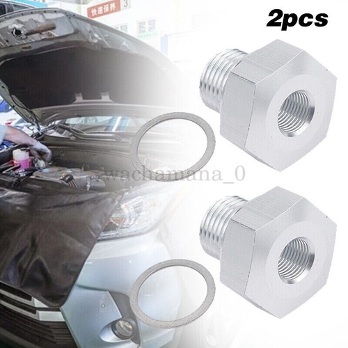 2pc M16x1.5 -1/8 NPT Oil Pressure Adapter Fitting LS Swap Gauge Sensor Adapter - Picture 12 of 13