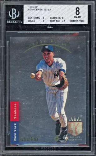 1993 Upper Deck SP Foil DEREK JETER #279 Prospects Rookie RC BGS 8 w/ 9 MINT sub