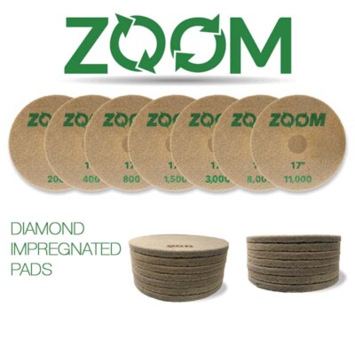 Stone Pro Zoom Diamond Impregnated Pads for Marble Travertine Limestone Terrazzo