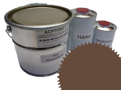 1,5 Liter Set 2K Bodenfarbe Fussboden RAL 8025 Vinyl-Epoxid-Lack Lackpoint Glan