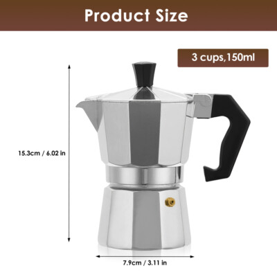 Espressokocher für 1 2 3 6 9 12 Tassen, Kaffeemaschine für den Herd, Mokkakanne