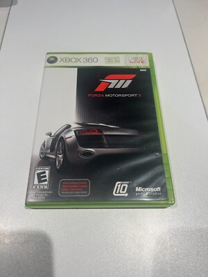 Forza Motorsport 3 (Microsoft Xbox 360, 2009)  w Add on Content Card and Manual