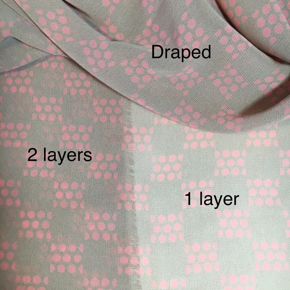 Lunares de tablero de cuadros de tela con estampado de gasa rosa topo de 1,75 yardas - 66" de ancho Foto 2 de 4