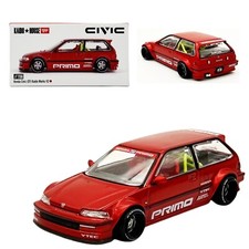 Kaido House x Mini GT 1:64 Honda Civic EF Kaido Works V2 M Red Model KHMG156-3G