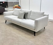 Sofology ‘Talha’ 4 Seater Sofa Ivory Fabric Mid Century Modern NEW