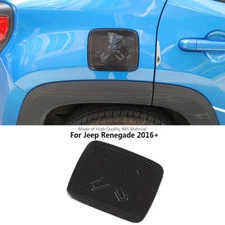 Carbon Fiber Door Gas Cap Fuel Tank Cover Trim For Jeep Renegade 16+ Accessories