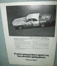 1970 AMC Javelin mid-size-mag car ad - Javelin wins again at Kingsport