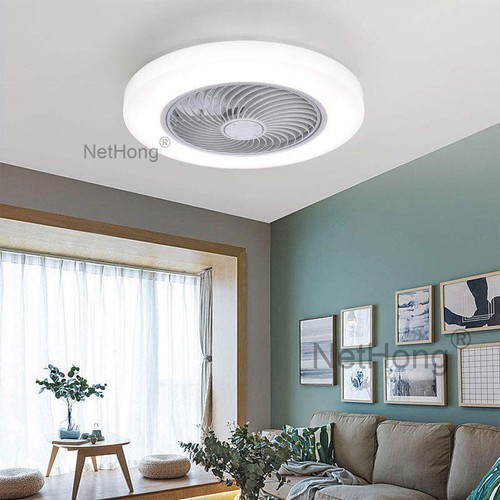 6 Speed Large LED Ceiling Fan with Lighting LED Light Adjustable Wind + Remote - Picture 3 of 10