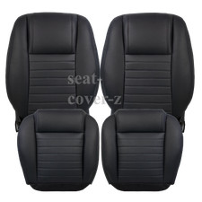 New For 2005-2009 Ford Mustang Gt Both Side Bottomtop Seat Cover Leather Black