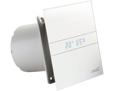 Badventilator CATA E100 GTH Ø 100 mit Temperatur und Luftfeuchtigkeitsanzeige