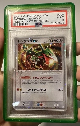PSA 9 2004 POKEMON JAPANESE RAYQUAZA CONSTRUCTED STARTER DECK #008 EX-HOLO