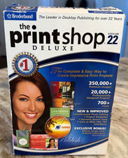 Broderbund The Print Shop Deluxe v22 DTP Software CD Windows English Retail
