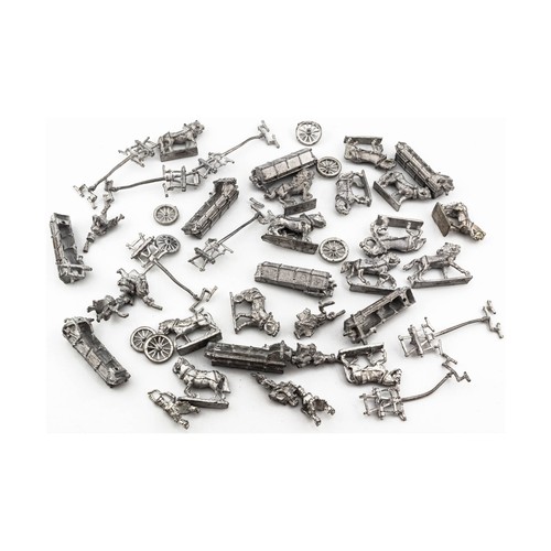 Lot Historische lose Mini 15mm Napoleonische Pferde und Wagen Sammlung #2 NM