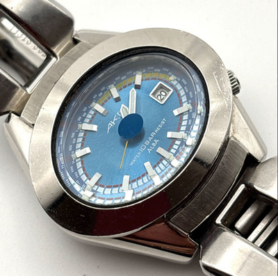 vintage seiko alba aka Unisex Quartz Blue Watch New Battery Used From Japan