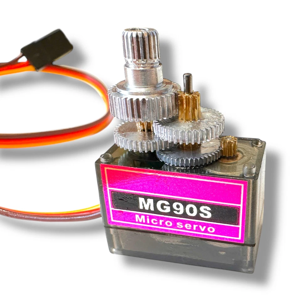 10x Stück Servo MG90S Metalgetriebe Mini Micro JR Stecker Flugzeug Ruderhorn 13g - Bild 3 von 4