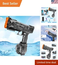 Powerful Motorized Water Gun - 500+ Blasts and 26-30 FT Range for Outdoor Fun