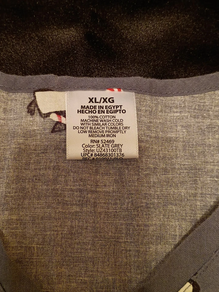 Women's Cute Penguin And Candy Cane Graphic Short Sleeve Medical Scrub Top XL - Image 2 of 4