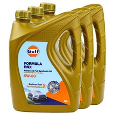 Motoröl Gulf Formula RNX 5W-30 3 X 4 Liter für Renault Saab Smart Subaru Toyota 
