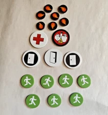 19 Indie Flash Point Fire Rescue Replacement Markers Door Heal action hazmat