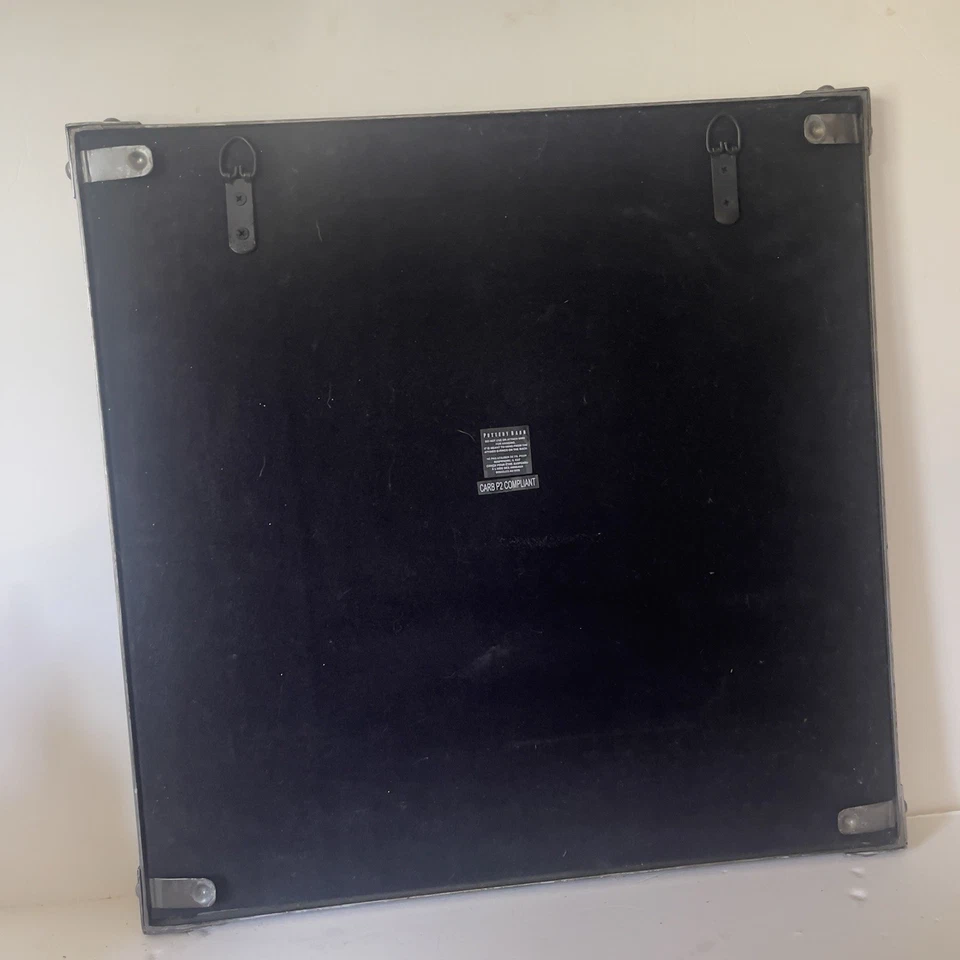 Pottery Barn Chalkboard Industrial blackened metal frame 20” X 20” - Image 2 of 4
