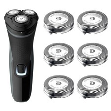 tuokiy SH30 Replacement Heads for Shaver 1 Count (Pack of 6), Black, Silver  4.23 per gallon