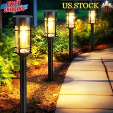 8 Pack LED Solar Pathway Lights Waterproof Outdoor Garden Lawn Driveway Lighting