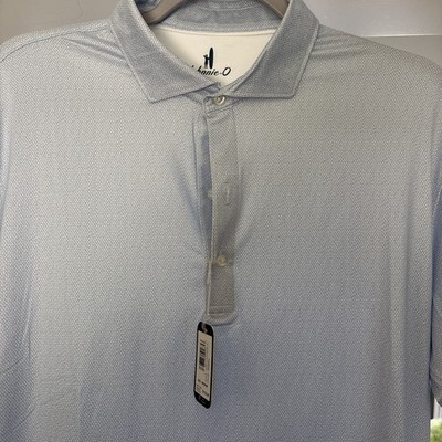 Johnnie-O Men's Med Featherweight Performance Golf Polo Marlin-Verbena -NWT- M