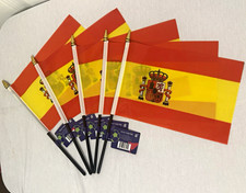 Spain Handheld Stick Flags Set of 5 ￼