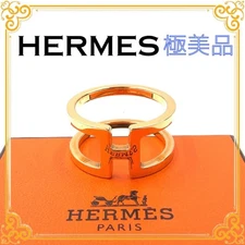 Hermes H Enroule Scarf Ring Gold Authentic Accessories Used From Japan