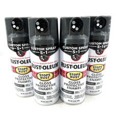 Rust-Oleum Gloss Protective Enamel Spray Paint 12 oz Lot Of 4 Charcoal Gray