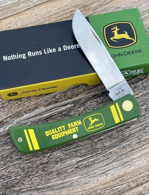 CASE XX *j 2025 JOHN DEERE GREEN SYNTHETIC SOD BUSTER JR KNIFE KNIVES