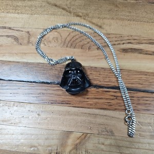 Star Wars 1977 Vintage Darth Vader Black Enamel Pendant Necklace