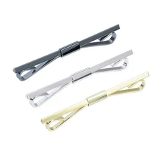 3PCS Men's Classic Tie Clips Shirt Collar Clip Collar Bar for Necktie Gold Si...