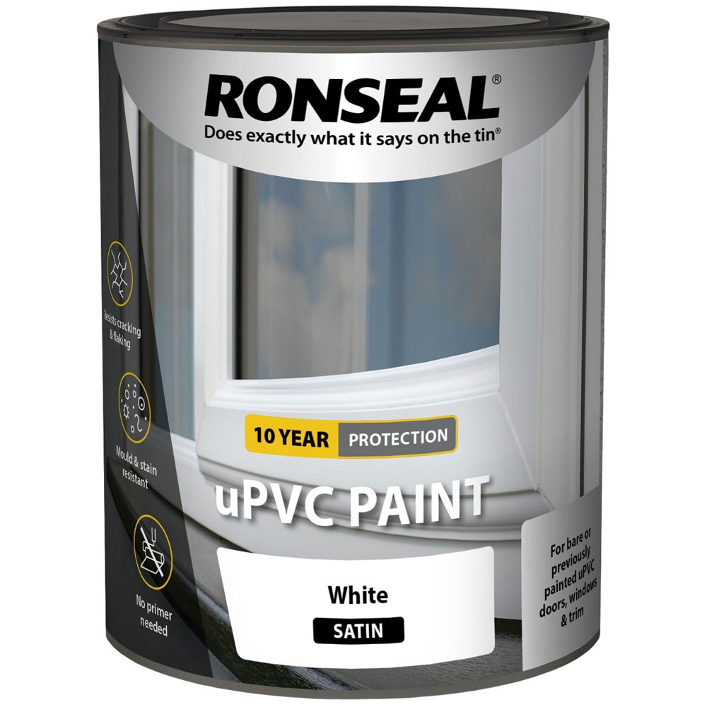 Ronseal uPVC Paint White Satin 750ml