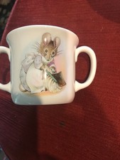 1986 Royal Albert Beatrix Potter Hunca Munca Mug Cup Double Handle