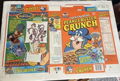 Quaker Cap n Crunch Peanut Butter Crunch Printer Sample Cereal Box Hercules