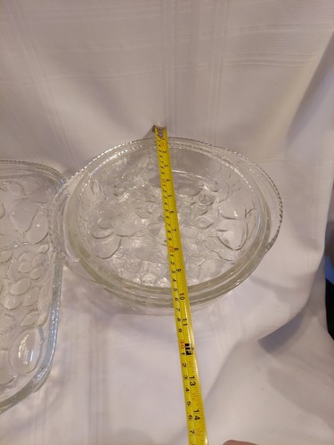 Vintage Libbey ORCHARD FRUIT Clear 13x9 Casserole & 3 Qt Baking Dish W/Lid (B19) - Picture 7 of 11