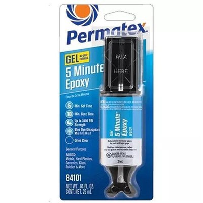 Permatex Epoxy 84101; 5-Minute Epoxy Gel, General Purpose, 3400 psi Strength