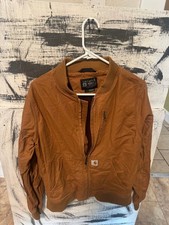 carhartt youth 8-10 relaxed fit brown bomber jacket 102524-w