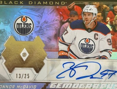 CONNOR MCDAVID  2023-24 BLACK DIAMOND GEMOGRAPHY AUTO ONE DIAMOND AUTO /25