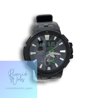 CASIO Quartz Watch Analog Rubber Black PRW-7000