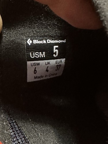 Black Diamond Men's Zone Lv Climbing Shoes Size Men’s Size 5 Women’s Size 6 - Picture 5 of 8