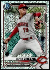 2021 Bowman Chrome #BCP-175 Hunter Greene Prospects Mojo Refractor E1