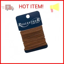 Realeather Crafts 153822 Latigo Lace .125" X4yd Carded, Medium Brown