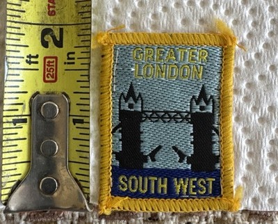 Vintage Greater London South West Tower Bridge Scout Patch UK District Badge