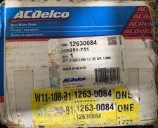 Acdelco 251-751 Water Pump Gm 12630084 - New In Box